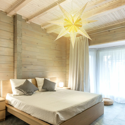 Lámpara Colgante Tipo Candelabro Con Forma De Estrella, 2 Un