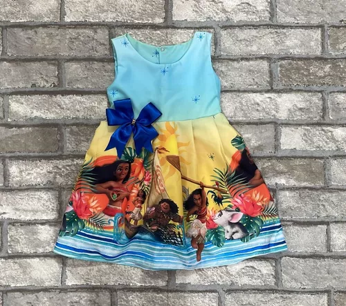 Vestido Moana Adulto E Infantil