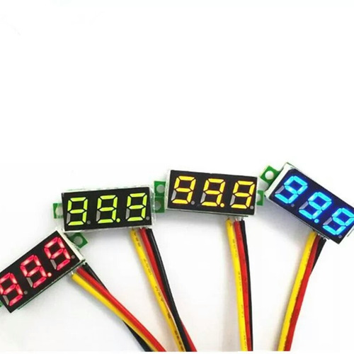 Mini Voltímetro Digital Rojo 2.5v A 40v Display Led 0.28