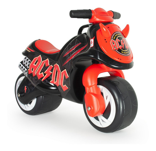 Correpasillos Moto Injusa Neox Ac/dc Color Negro Color Rojo