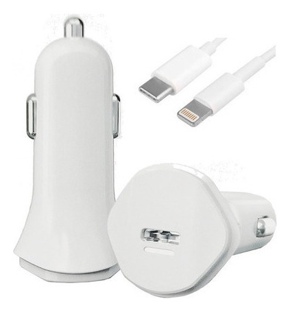 Cargador Auto Tipo C A Lightning 20w 3.0a Para iPhone Aspor