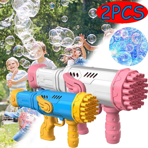 2 Bubble Bazooka Gun 32 Holes Rocket Bubble Shooter Hombres