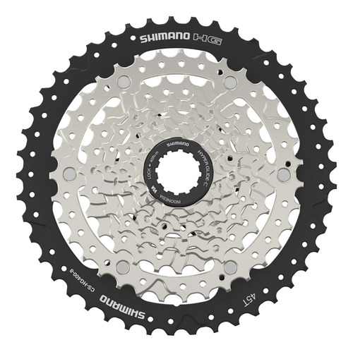 Piñon De Bicicleta A Cassette Shimano Essa Hg400 8v 11-45t Cantidad Máxima De Dientes 45 Cantidad Mínima De Dientes 11 Color Plateado/negro