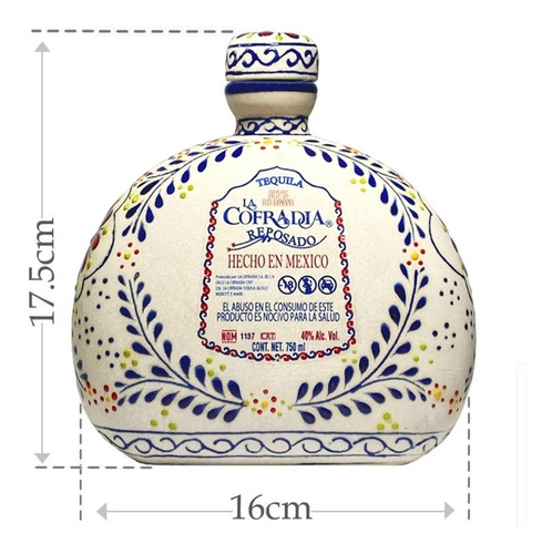 Tequila La Cofradia Ed. Talavera Azul Reposado 750ml