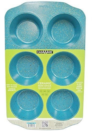 Casaware Jumbo Muffin Pan 6 Cup Recubierto De Ceramica Nons