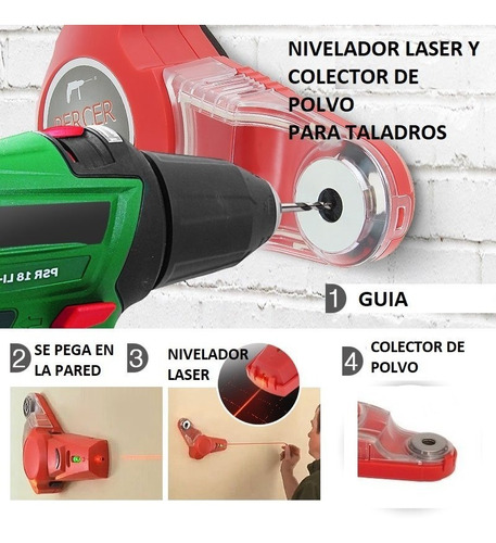 Drill Buddy Colector De Polvo Y Nivelador Laser Para Taladro