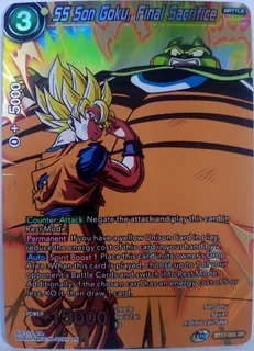 ghost rare foil Dragon Ball Super Tcg Ss Son Goku, Final Bt17-093 Sr Foil