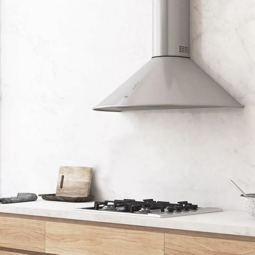 Imagen 3 de 8 de Extractor De Cocina Tst Circular Inox. De Pared 600x340x520