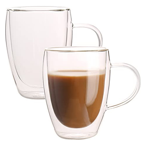 Gmark Grandes Tazas De Café Conjunto De 2 (12 Oz, 350 Jw214