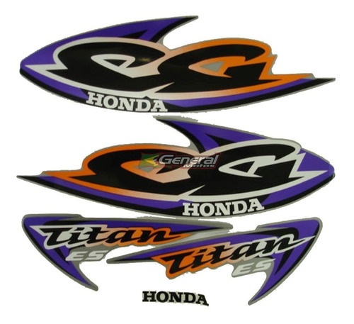 Kit Adesivo Jogo Faixas Moto Honda Titan 125 2000 Es Prata