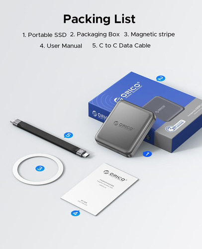 Orico 1tb Magnetic External Ssd, 4k Prores Hdr Record And...