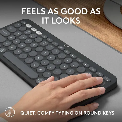 Logitech Pebble Keys 2 K380s Teclado Bt Multi-device Grafito
