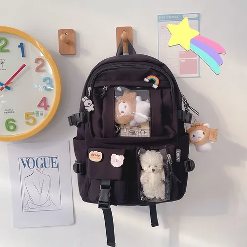 Mochila coreana negra hotsell