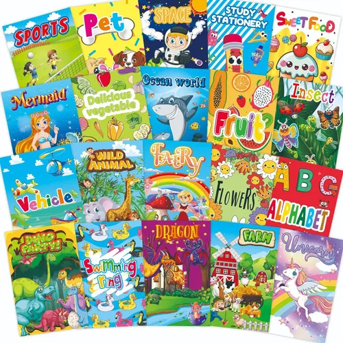 20 Coloring Book Set - Children's Cartoon Drawing Book Color