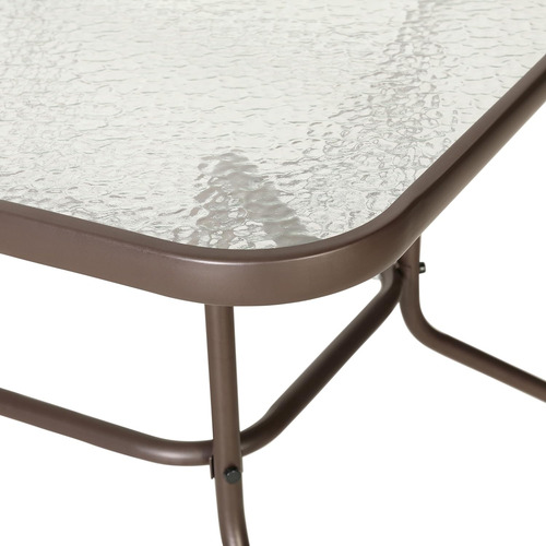 Flash Furniture Tory - Mesa Rectangular De Metal De Vidrio T