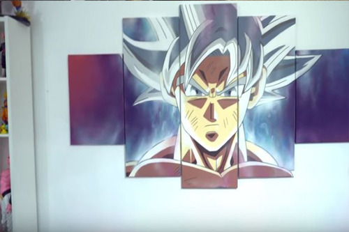 Cuadro Pintado A Mano /goku Ultra Instinto/ 150x80cm