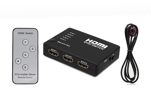 Switch Selector Hdmi 5 Entradas A 1 Salida - Control Remoto