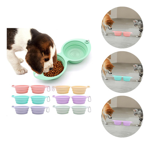 Juego De Cuencos Dobles Para Mascotas Liteit Dog Bowl, Apto