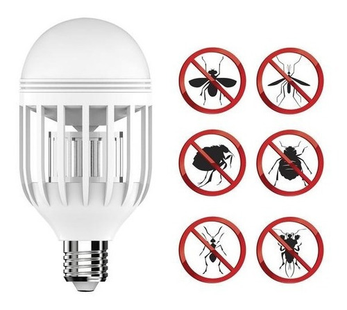 Lampara Led 60w/9w E27 2 En 1 - Antimosquito 