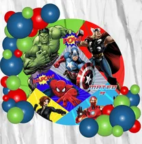 Comprar  Fondo Banner Candy Bar Circular Superhéroes 70x70cm