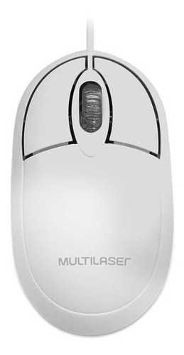 Mouse Com Fio Classic Box Óptico Full Branco Usb - Mo302