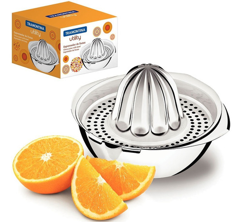 Espremedor Frutas Manual Suco Limão Laranja Inox Tramontina