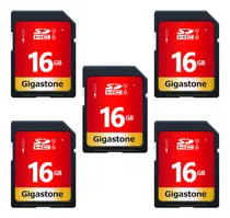 Comprar Gigastone Tarjeta Sd 16gb, Paquete De 5, 5 Minicaja, Uhs-i U1 Clase 10 Tarjeta De Memoria Sdhc Video Full Hd De Alta Velocidad Canon Nikon Sony Pentax Kodak Olympus Panasonic Cámara Digital