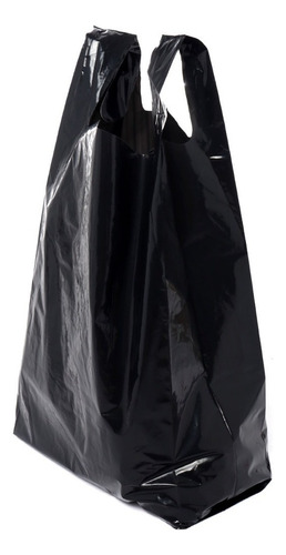 1kg Bolsa Negra De Plastico 100% Reciclable Camiseta.