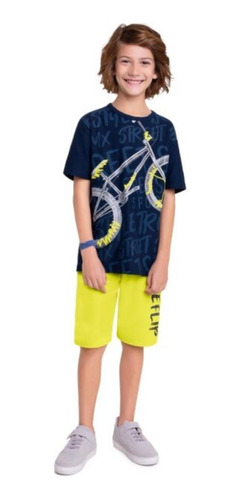 Conjunto Infantil Menino Verão Camiseta E Bermuda Kyly 15