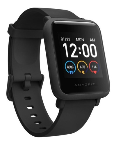 Smartwatch Amazfit Bip S Lite Negro/ Gratis Correa Repuesto