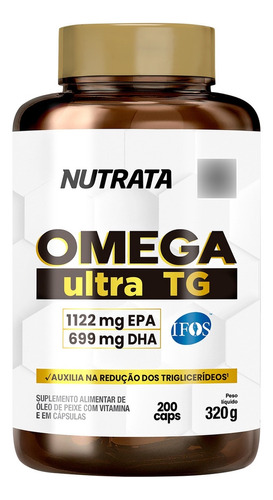 Omega Ultra Tg 200 Caps - Nutrata Com Selo De Qualidade Ifos