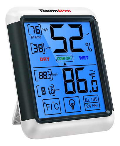 Termohigrometro Thermopro Monitor Temperatura Humedad + Luz 