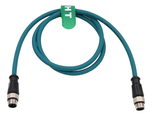 Sensor Ethernet Cable De Datos M12 Codificado En D 4 Pines A