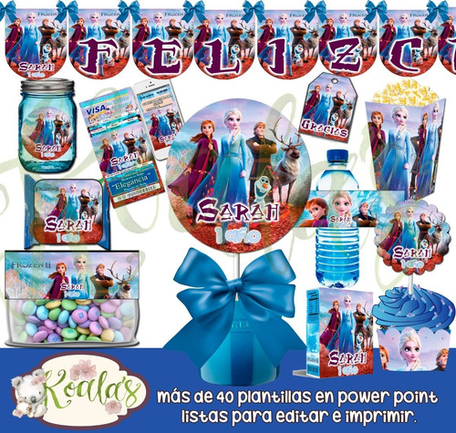 Frozen 2 Kit Imprimible Editable Candy Bar