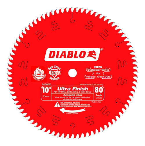 Disco Sierra Circular Diablo 80d 10x5/8 F03f013249 Bosch