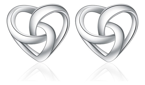 Edil Fantas Silver Hollow Heart Pendientes Para Mujer Girl S