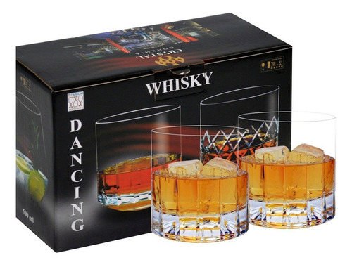 Vaso De Whisky Cristal X2