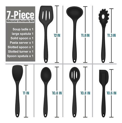 Juego De Utensilios De Cocina De Silicona Con Soporte Para C