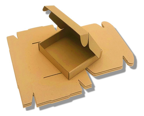 50 Cajas De Carton Microcorrugado De 19 X 17 X 4,5 Cm