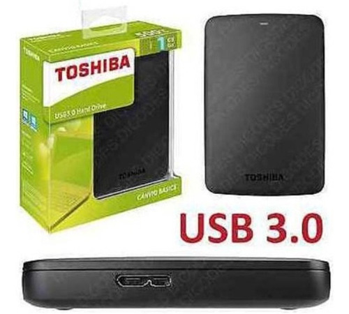 Disco Duro, Toshiba 1tb, Antigolpe, Usb 3.0 O 2.0