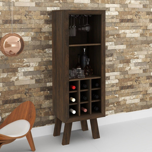 Mini Mueble Bar Tecnomobili Ad5000 Color Tabaco