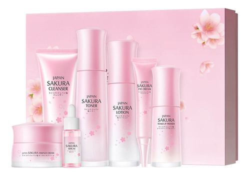 Set De 7 Piezas De Crema Limpiadora Para Ojos Y Crema Facial