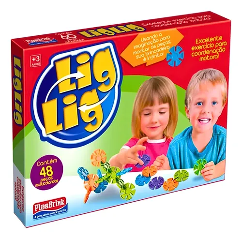 Kit 2 Jogos Lig Lig Infantil Pedagógico Montar Fácil | MercadoLivre