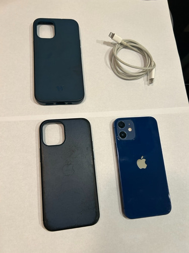  iPhone 12 Mini 64 Gb Azul, Dos Fundas Y Cable