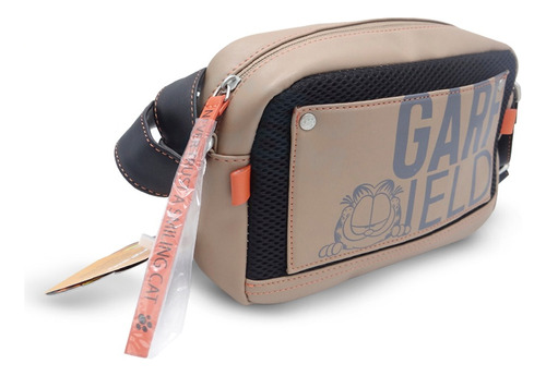 Bolsa Feminina Pequena Transversal Garfield Gf2235 Marrom/pt