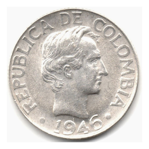 10 Centavos 1946 Bogotá Plata 0,500