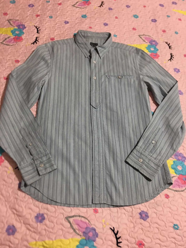 Armani Exchange Camisa Casual Para Caballero Talla M Gris Ra