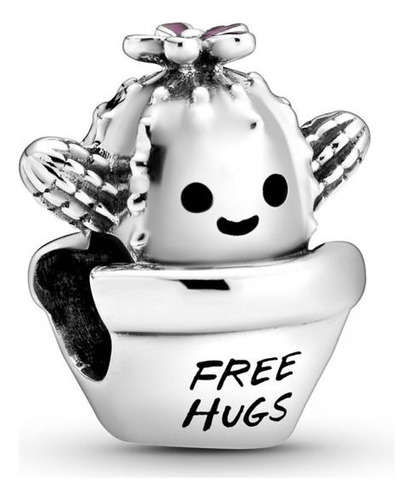 Charm Pandora Cactus Maceta Planta Free Hugs Plata Ale 925