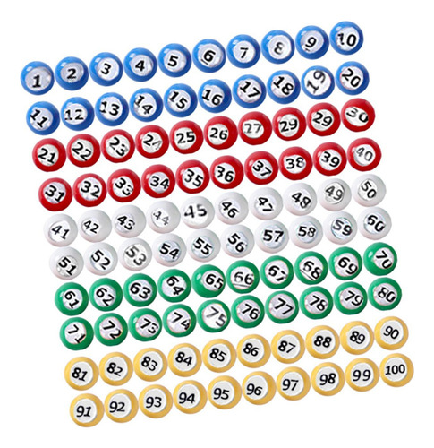 Yn Bolas De Números For Máquina De Lotería De 1 A 100