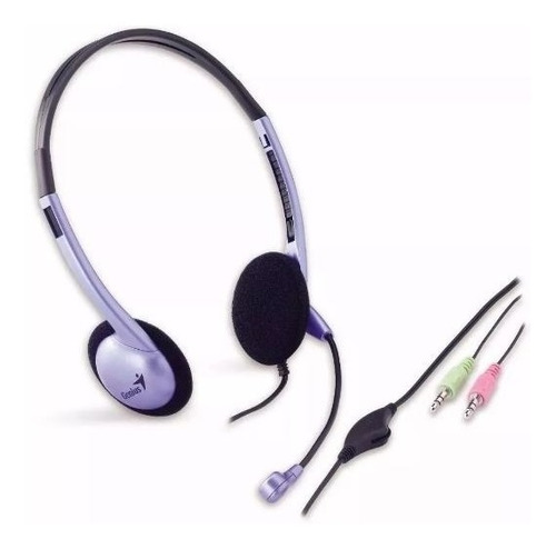 Auriculares Genius Hs-02b Vincha Control Volumen Microfono